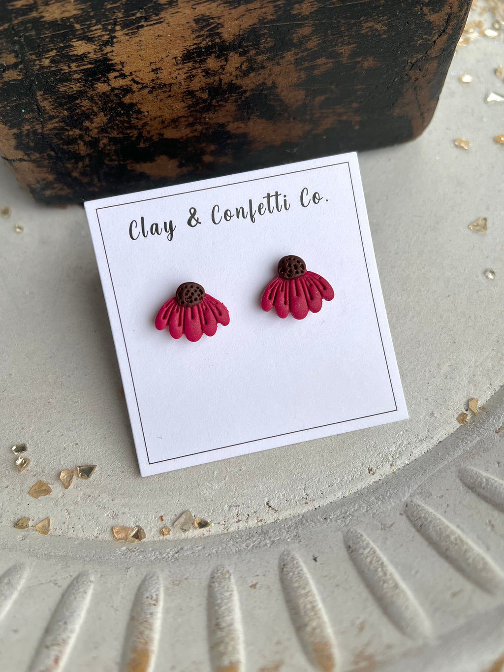 Deep Magenta Gerber Daisy Stud