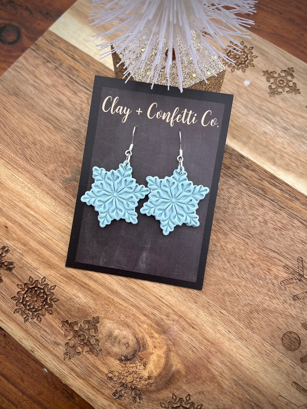 Blue snowflake  dangle