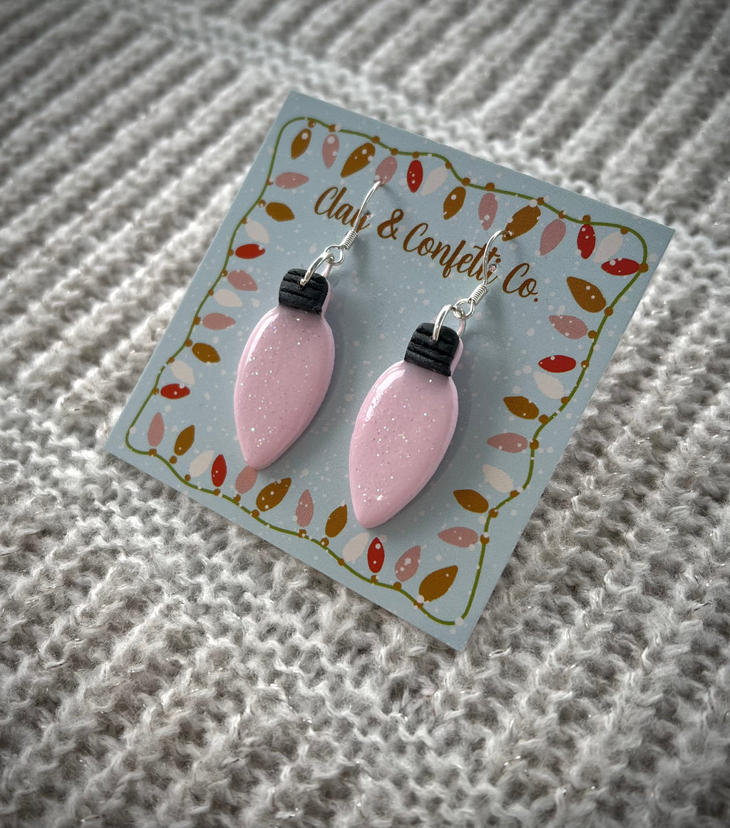 Light pink bulb dangle