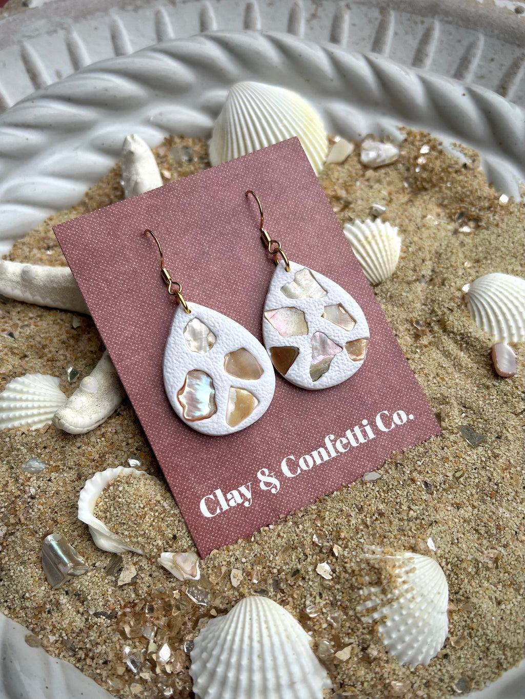 abalone shell bigger tear dangle