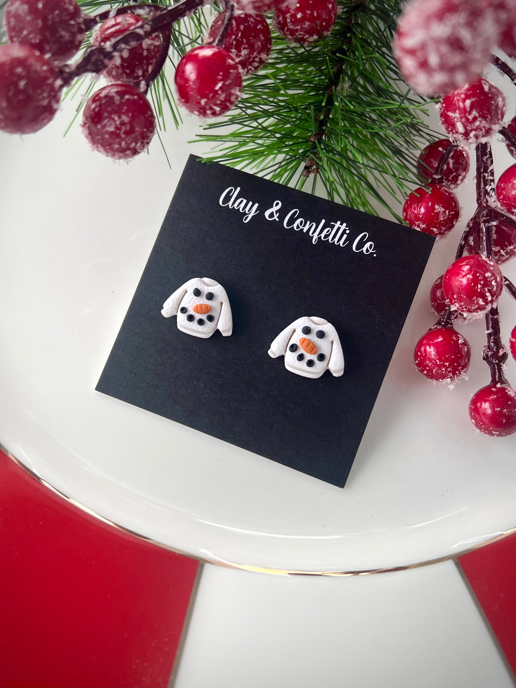 Snowman sweater stud