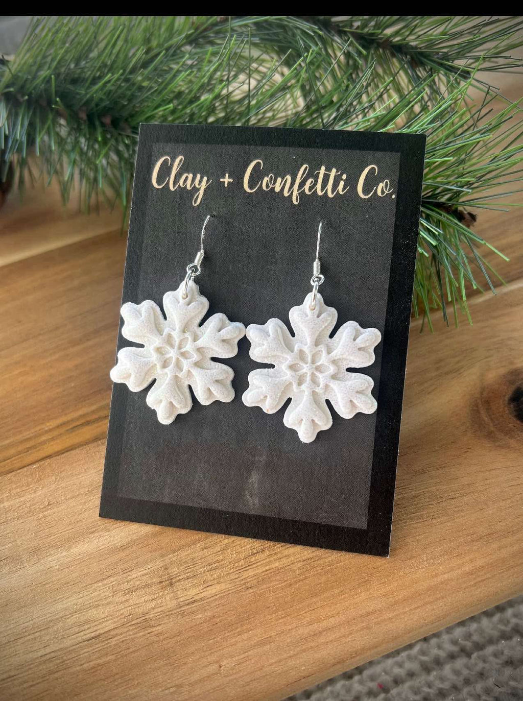 West genny Glitter white snowflake dangle