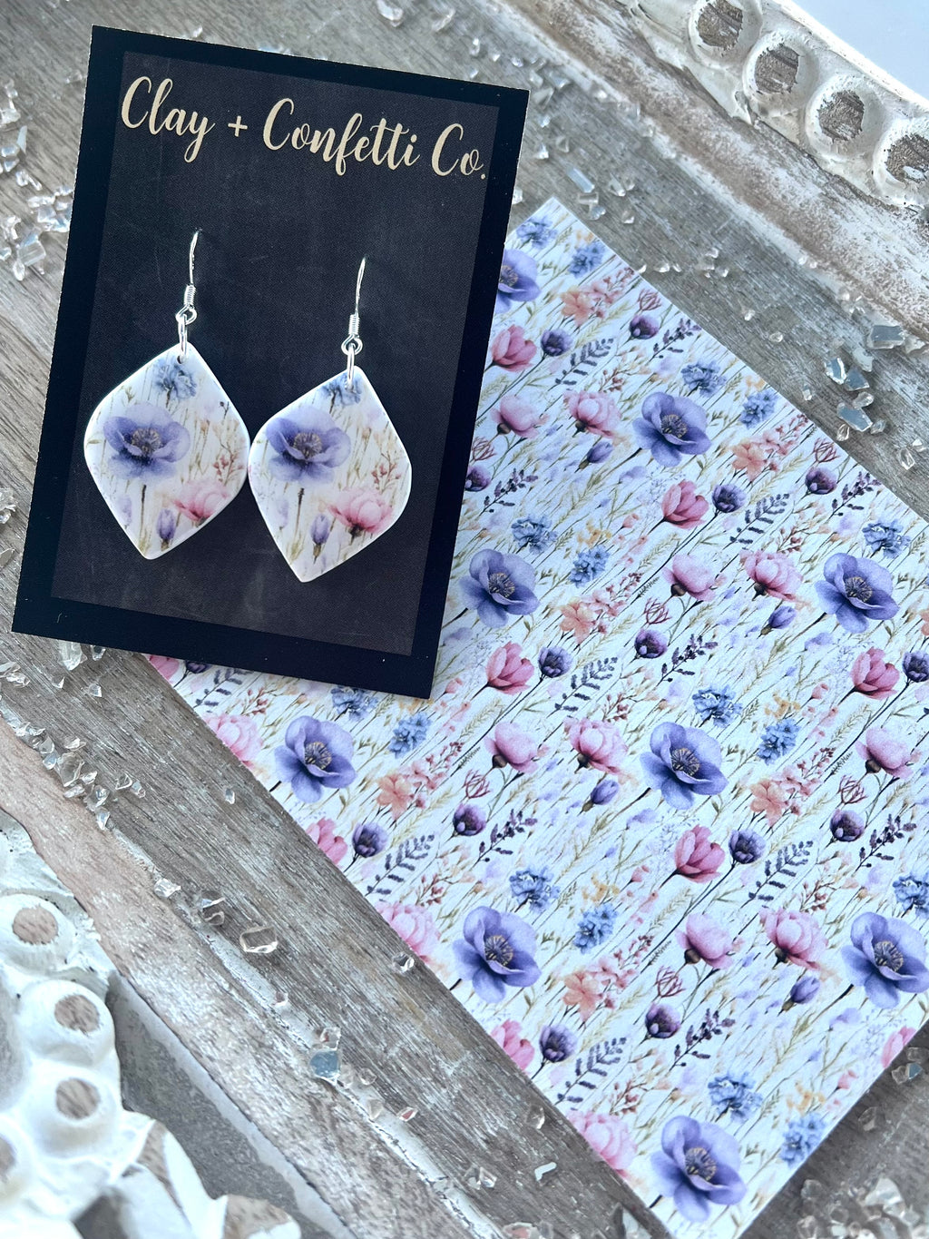 Vibrant purple and pink floral transfer sheets