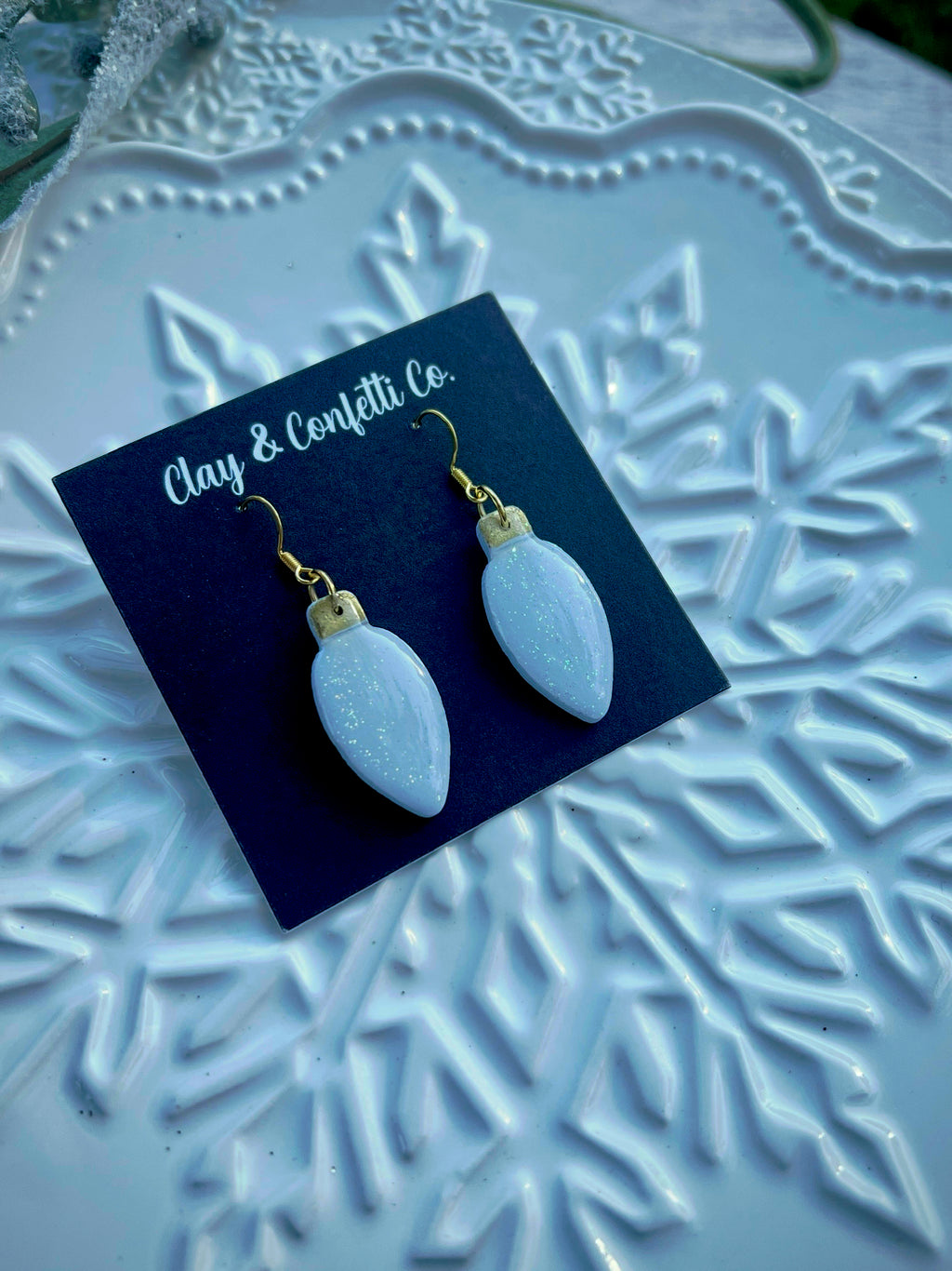 Winter blue bulb dangle