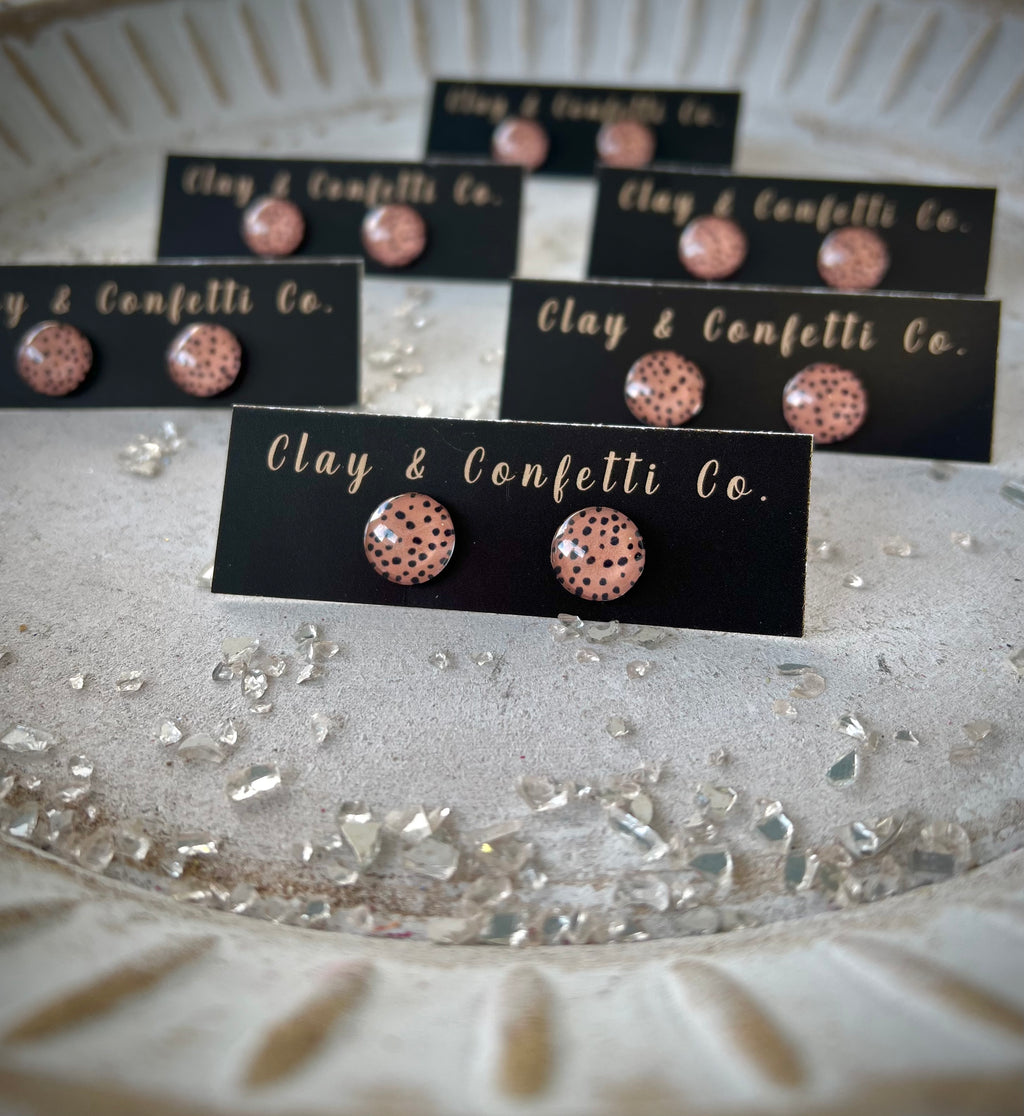 Muted Orange with dot stud