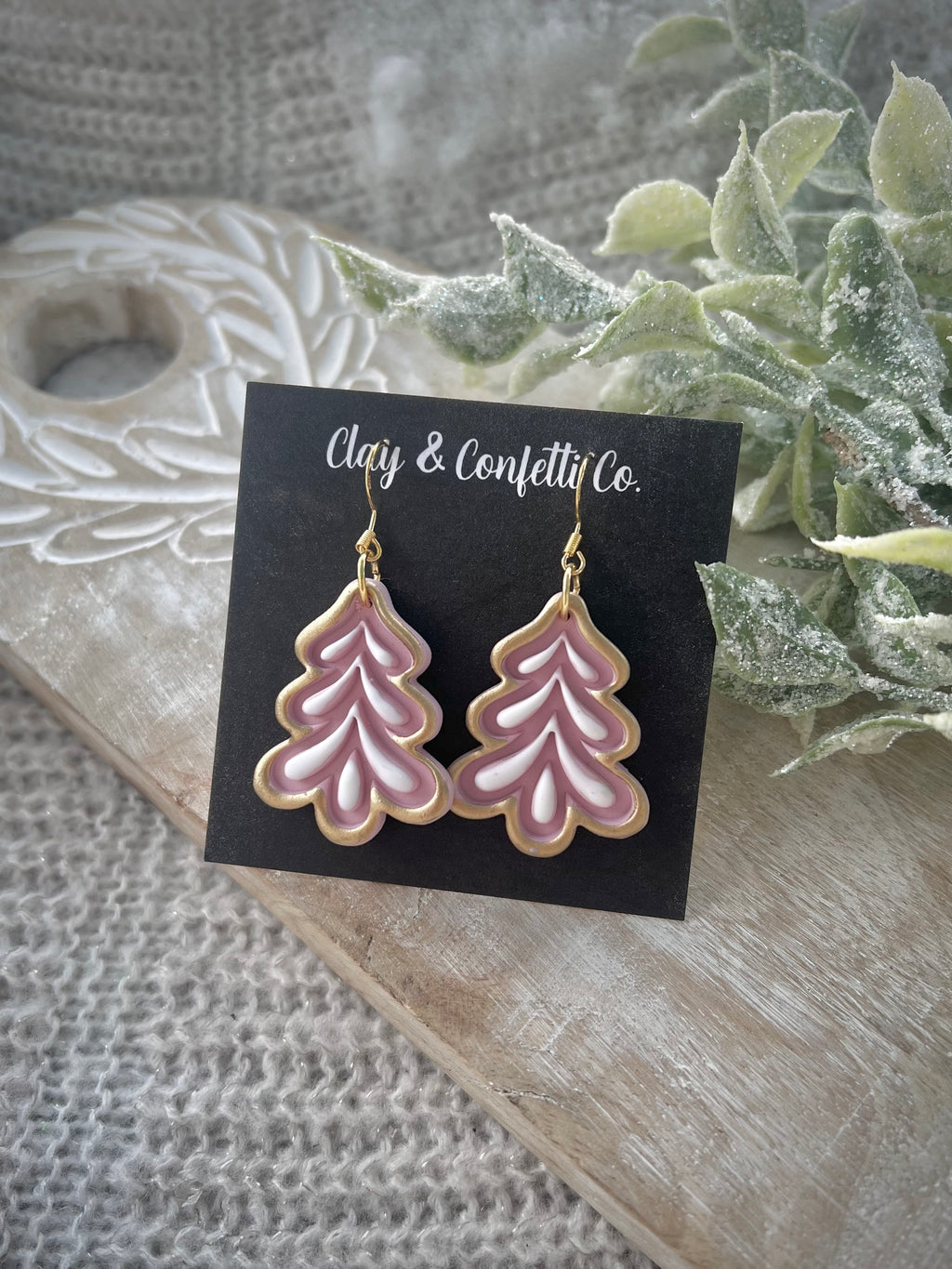 Boho pink fancy tree dangle