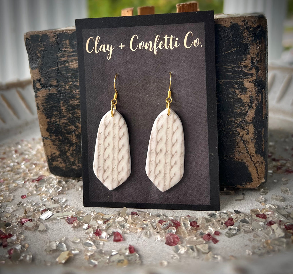 Cream knitted sweater Katy Dangle