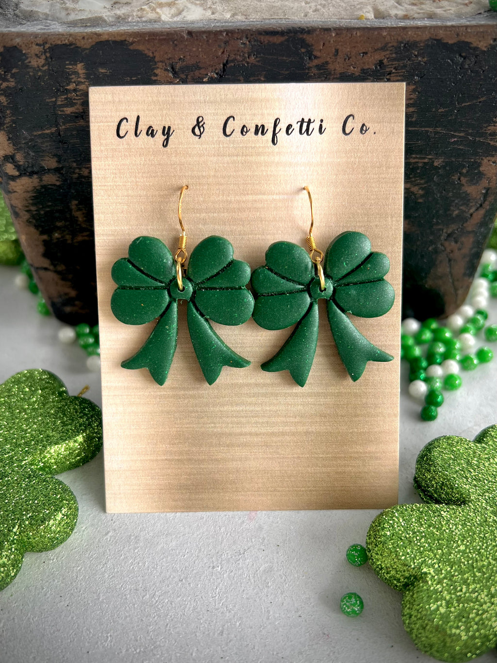 Shamrock Bow Emerald