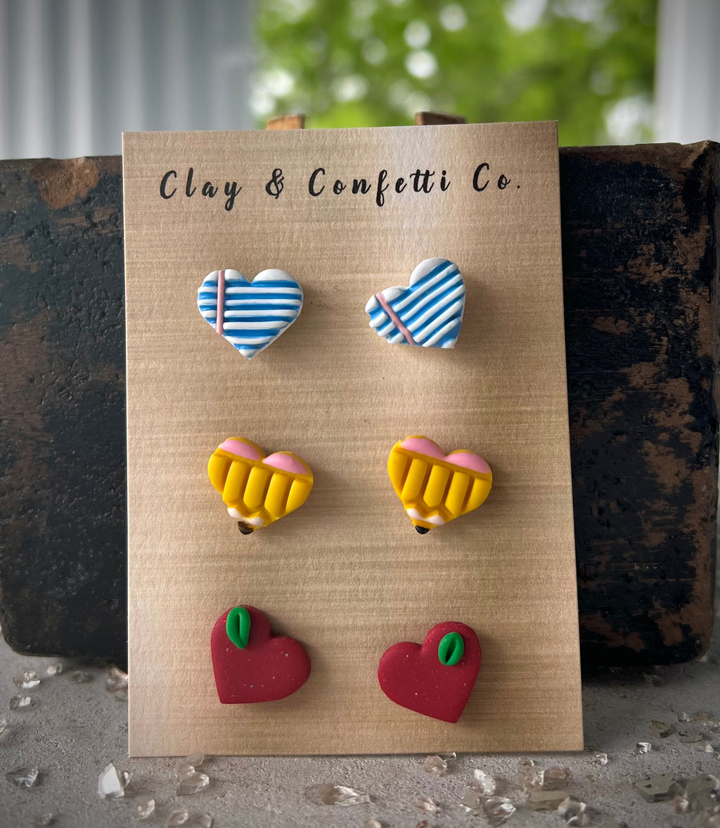 Classroom Stud Heart Stud Pack
