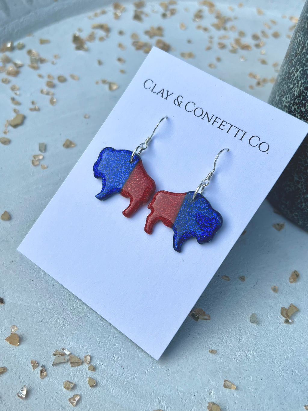 Glitter Split  Bills Dangle
