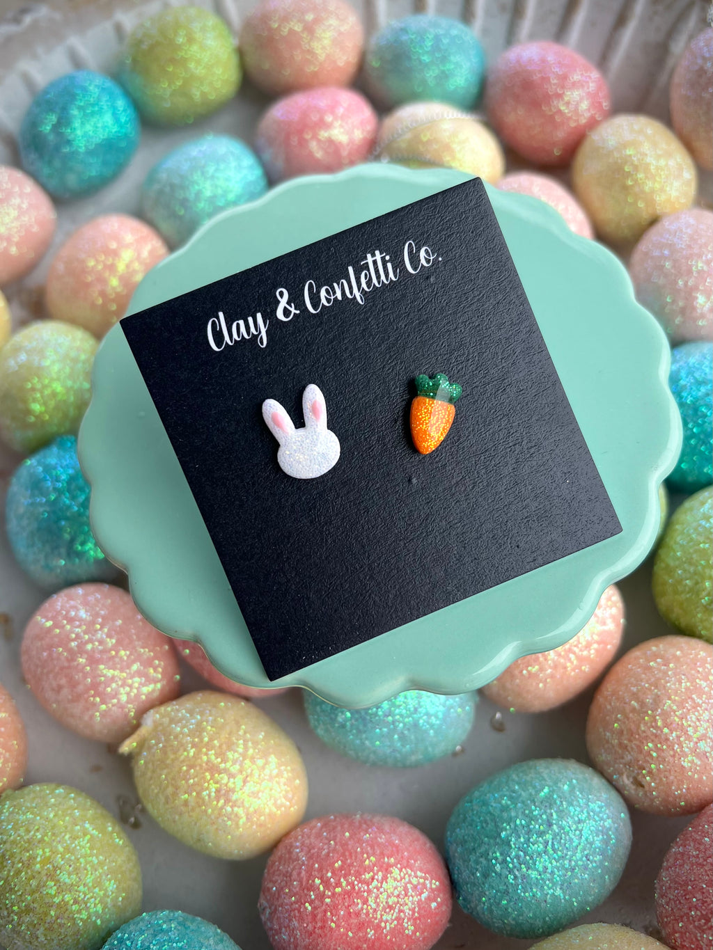 Glitter bunny & carrot