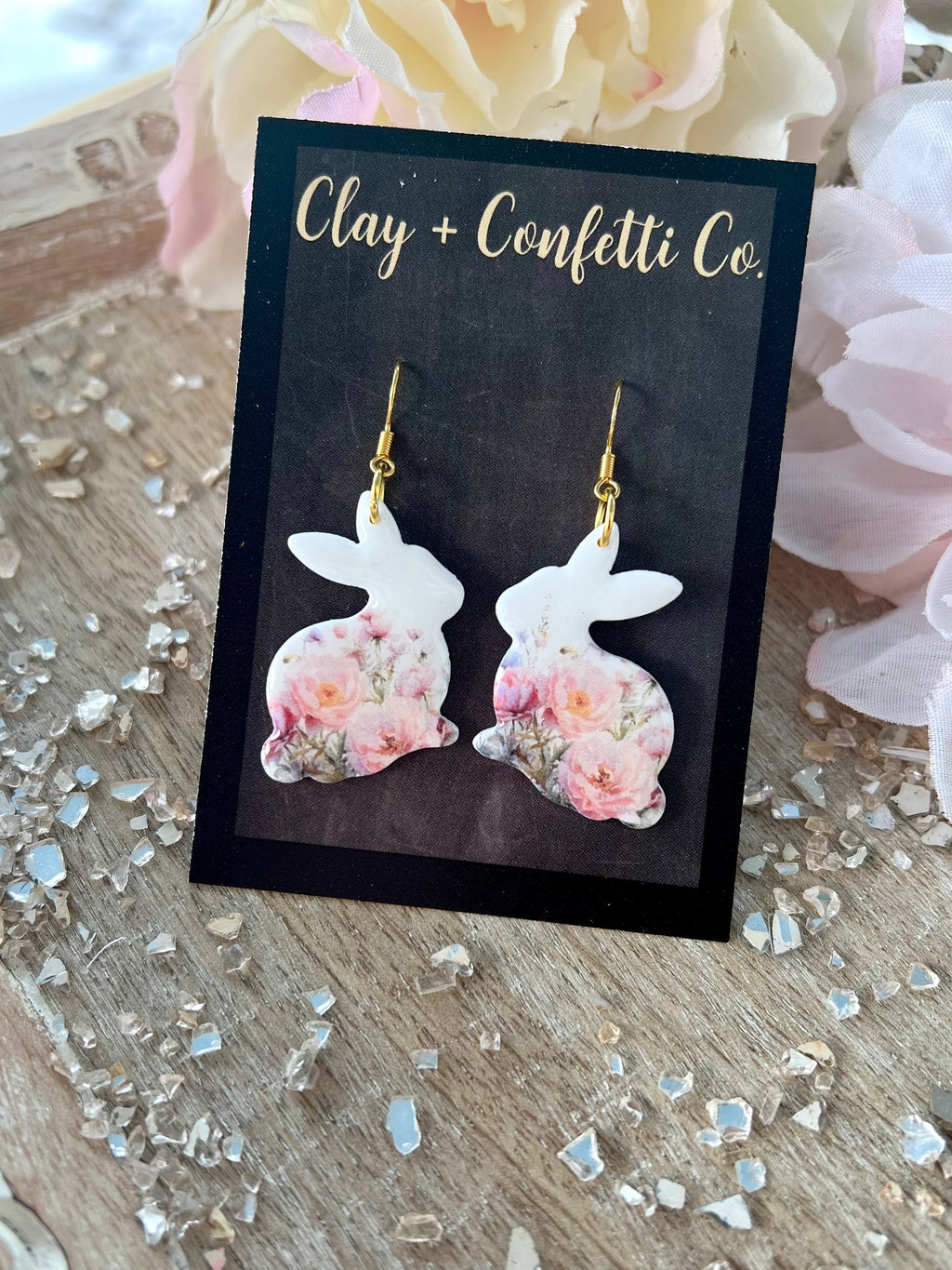 Peone Floral Rabbit Dangle