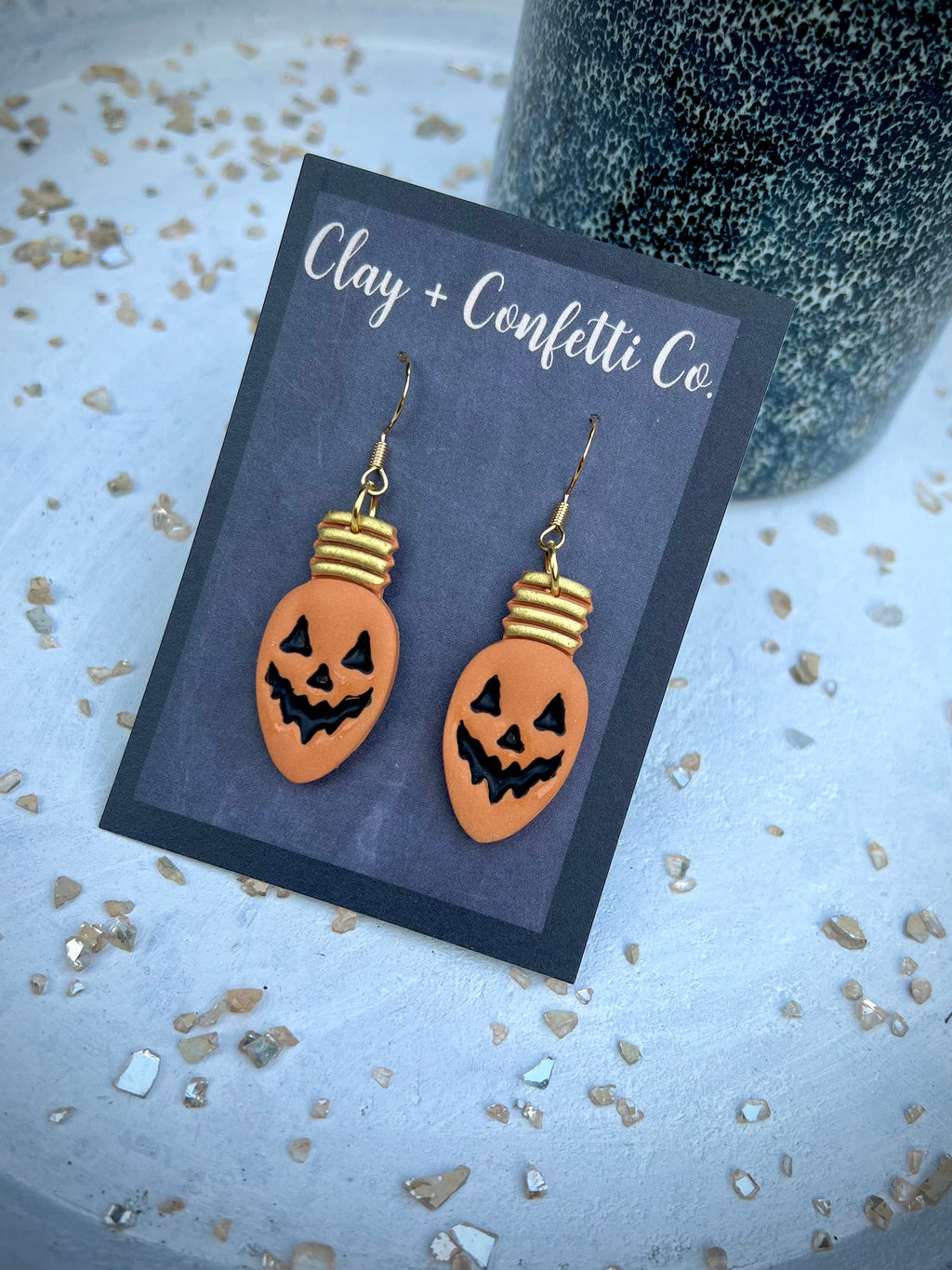 Jack o lantern bulb matte dangle