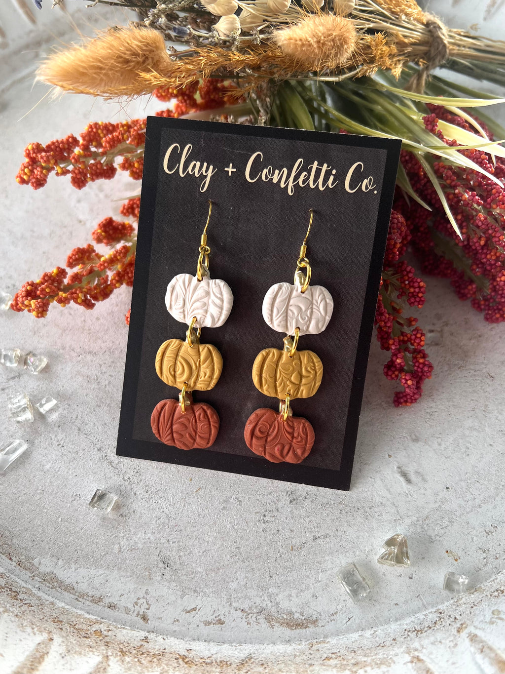 Triple Pumpkin Dangle