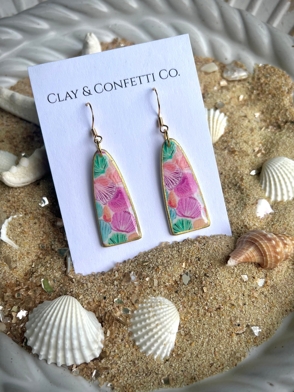 colorful shell pattern bullet dangle