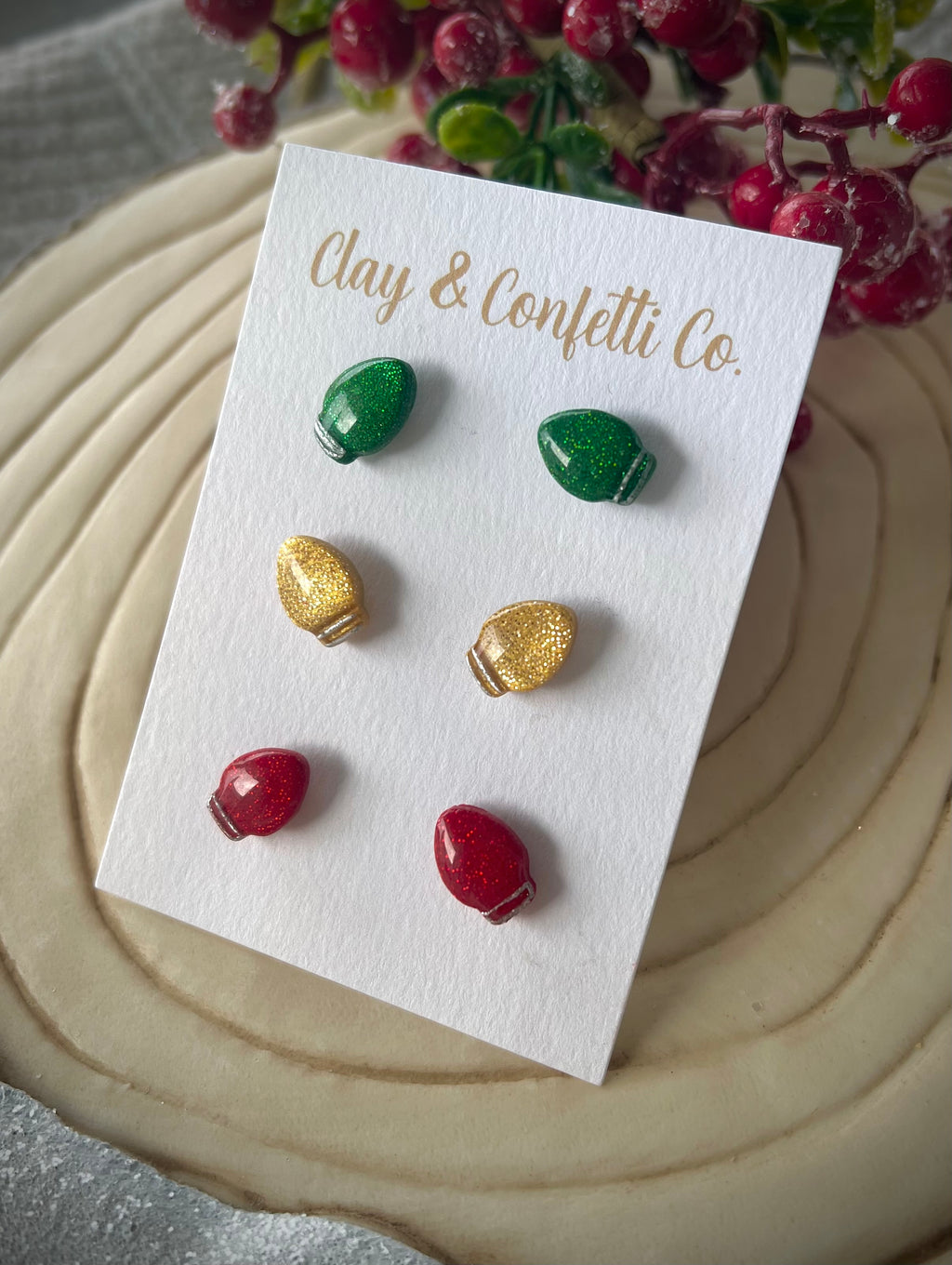 Glitter bulb stud pack