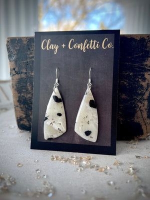 Dalmatian Jasper Irregular Triangle Dangle