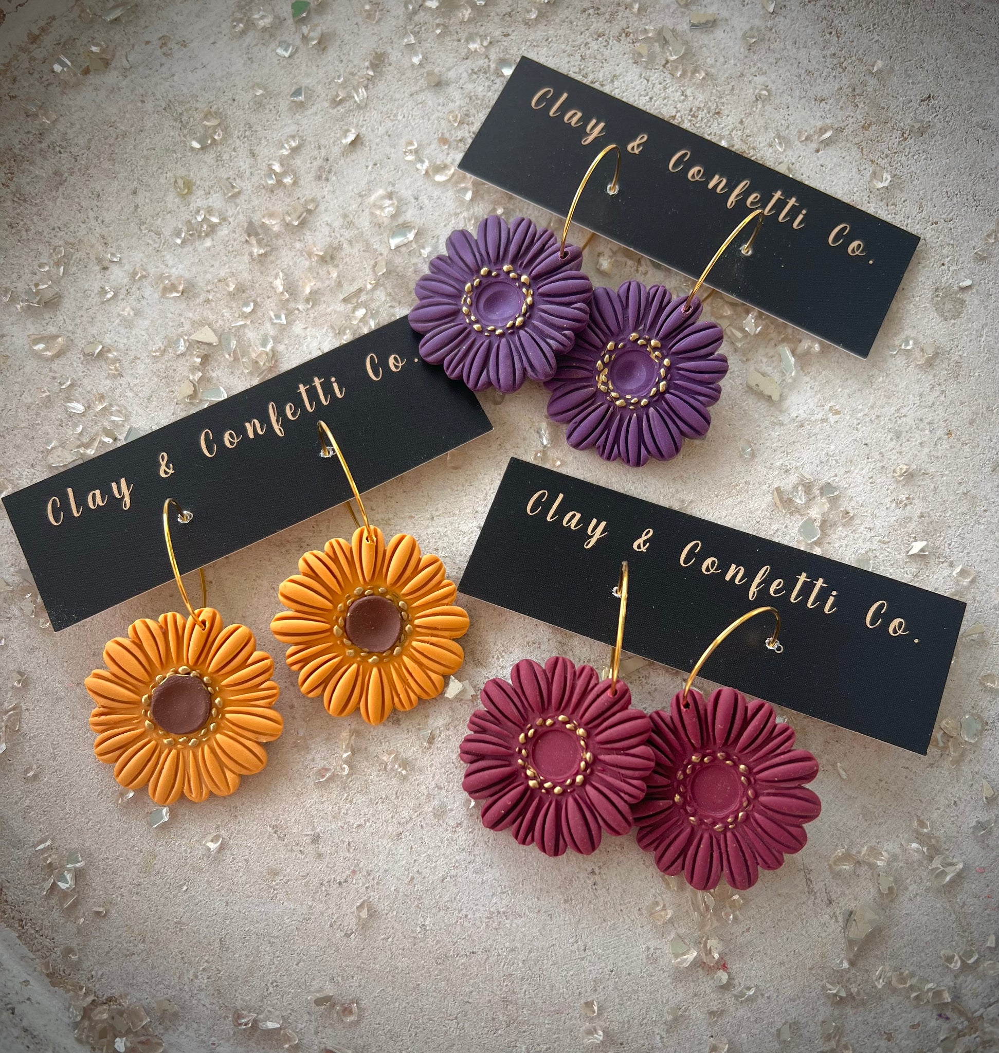 Detailed Fall Mum Dangles