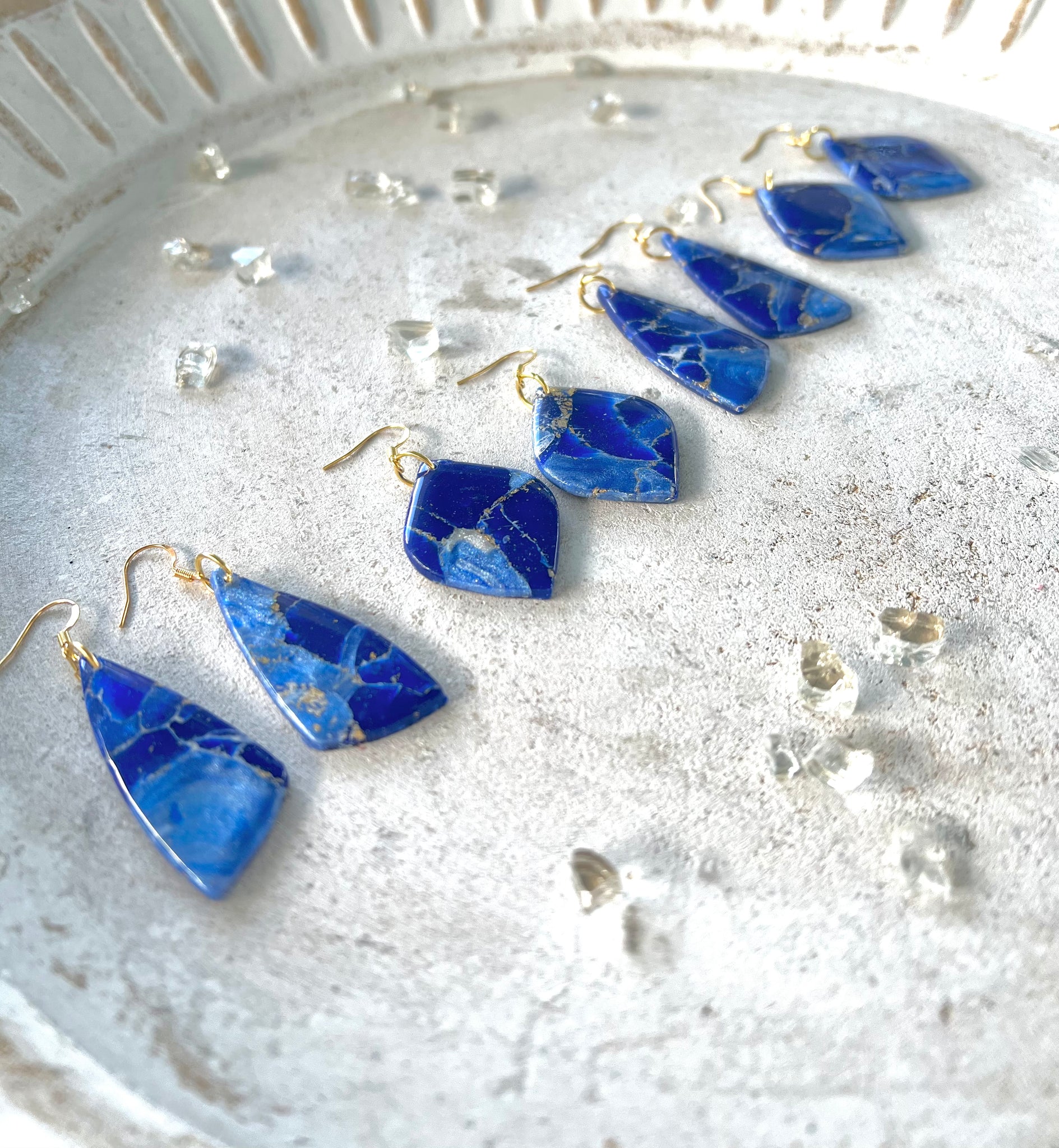 Lapis Dangle and Stud Options