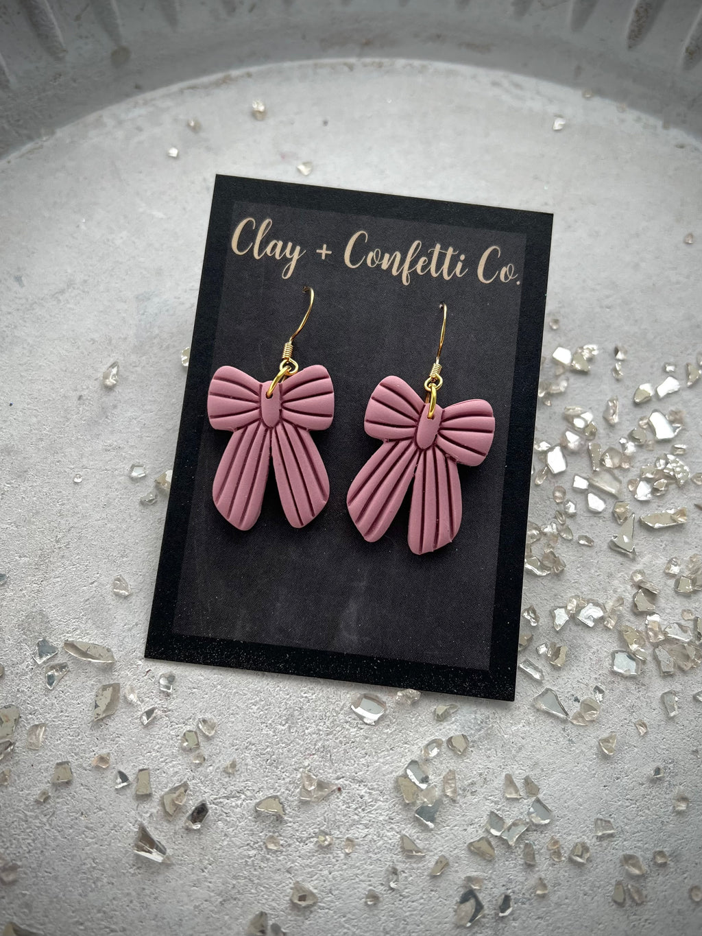 Amelia Bow Mauve Dangle