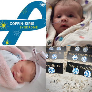 Coffin-Siris Syndrome awareness studs