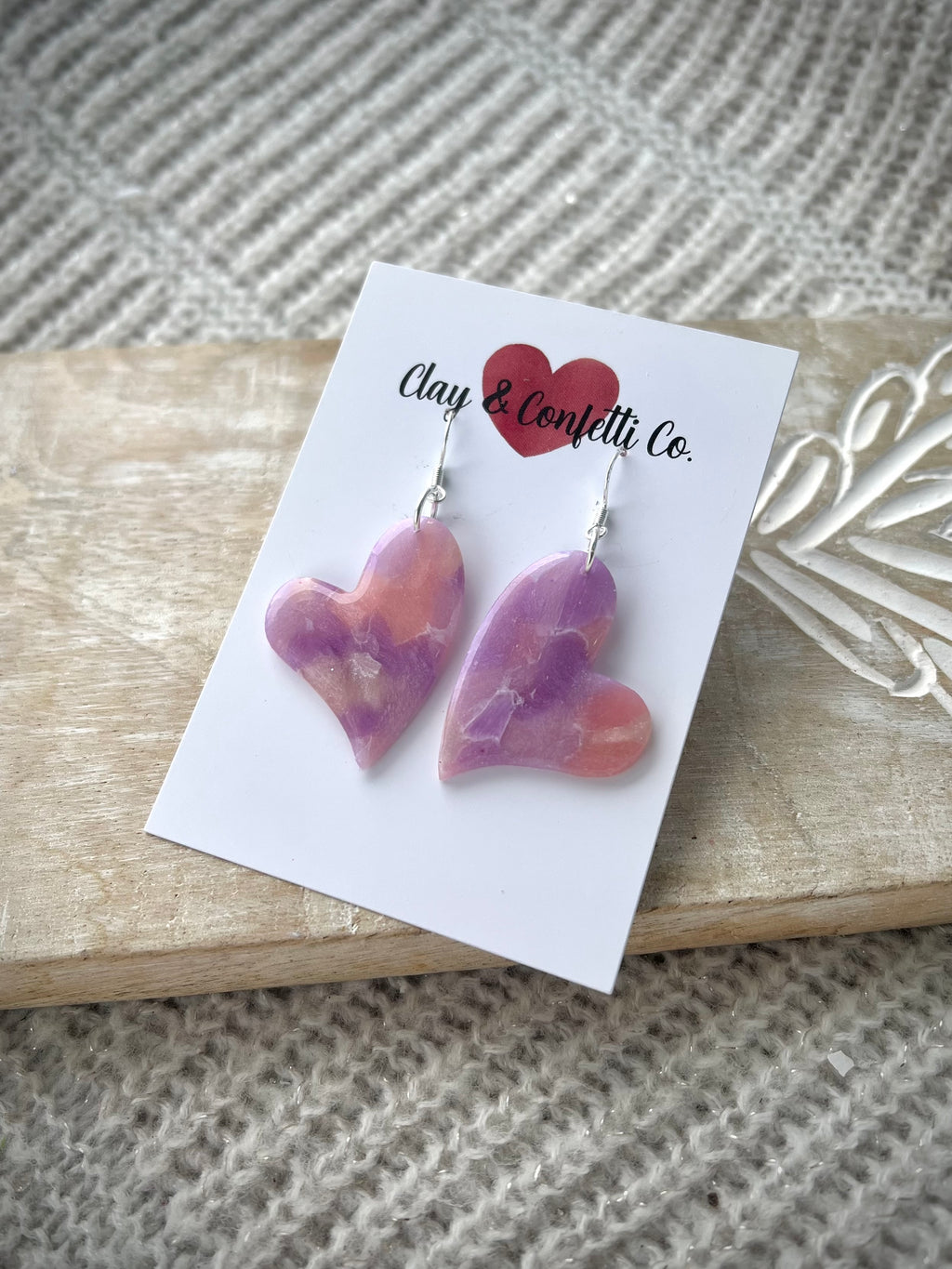 Pinky Purple Marble OG Heart