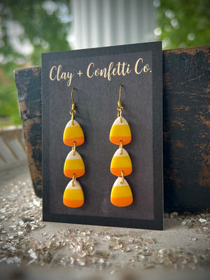 Classic Candy Corn triple dangle