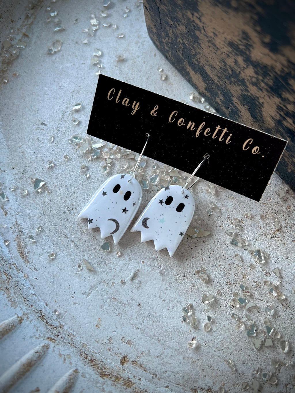 Pearly white ghost hoop OPTIONS