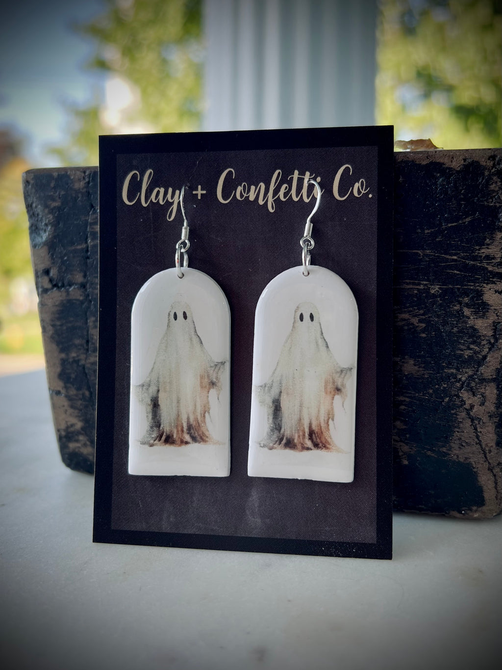 Watercolor  Ghost Dangle