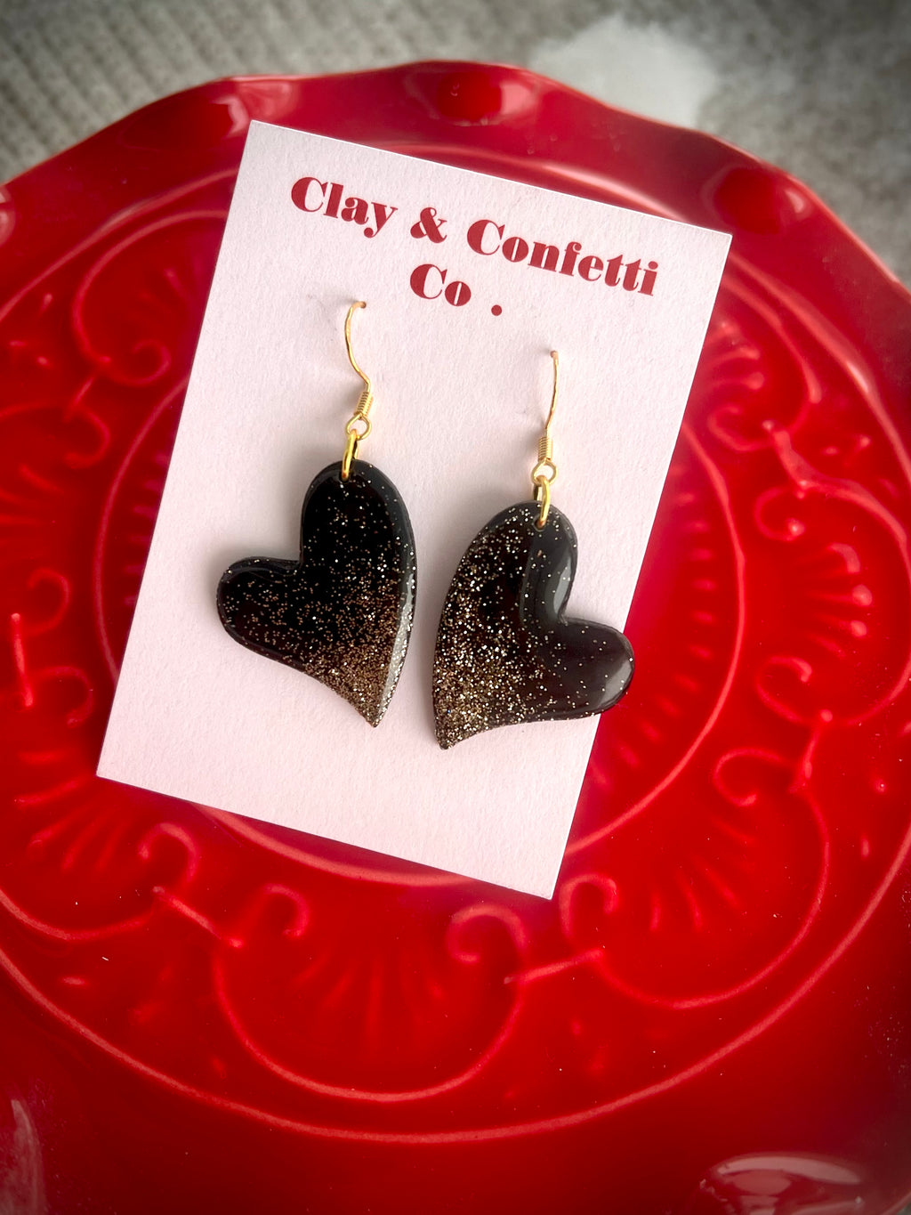 Og Heart Black with gold