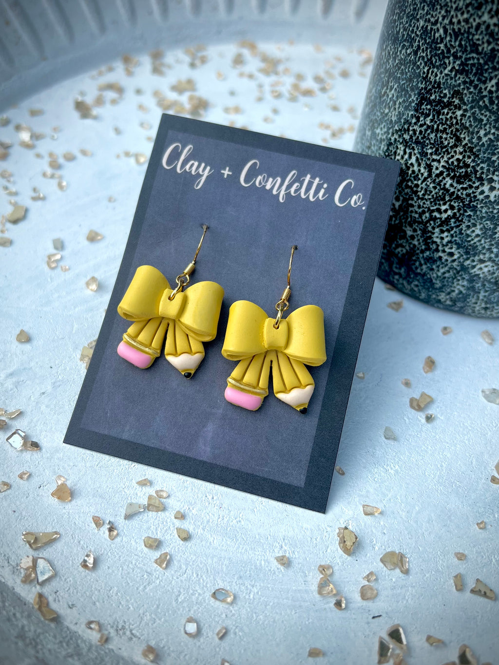 3D Pencil Bow dangle