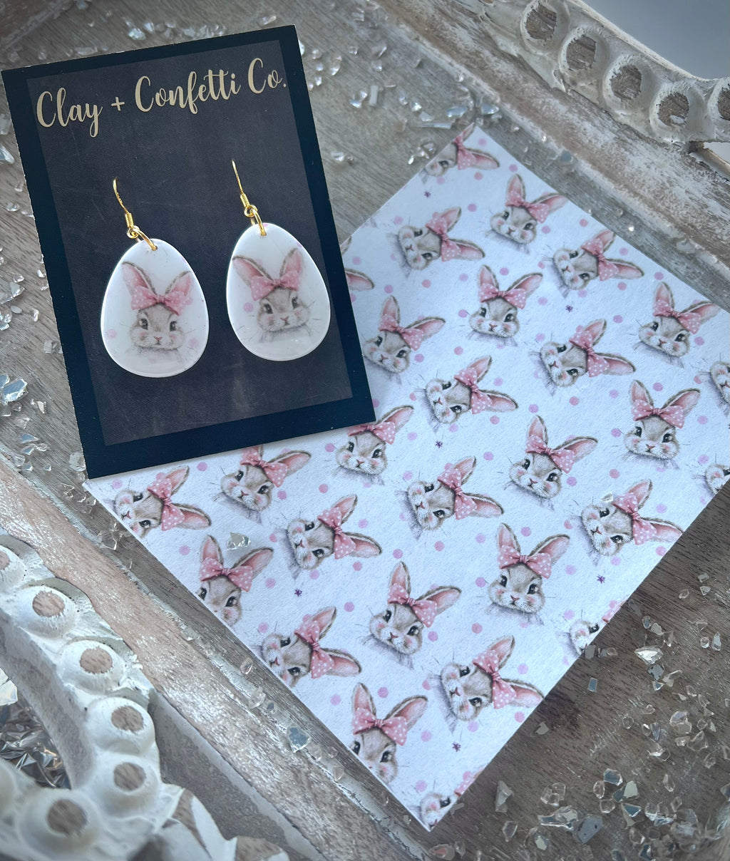 Lady Bunny with Bow transfer sheets