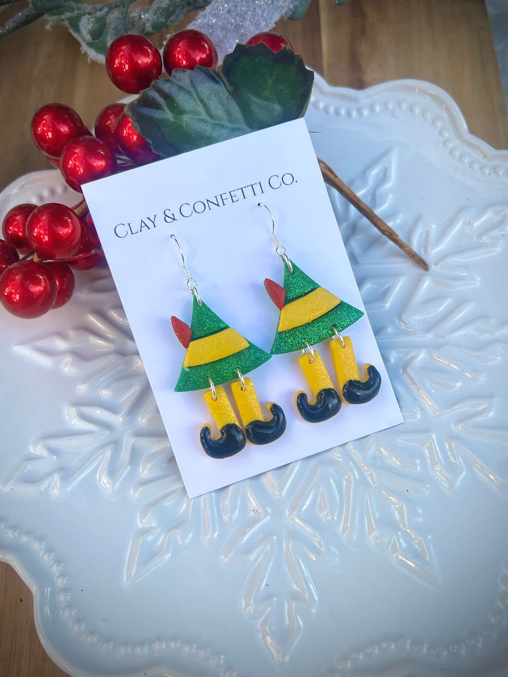 Glitter buddy with legs dangle