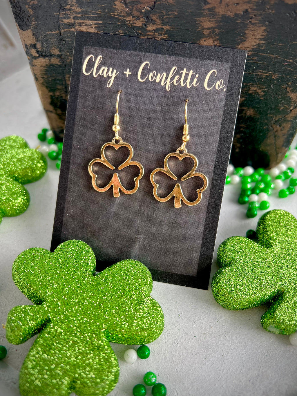 Golden Shamrock Dangle