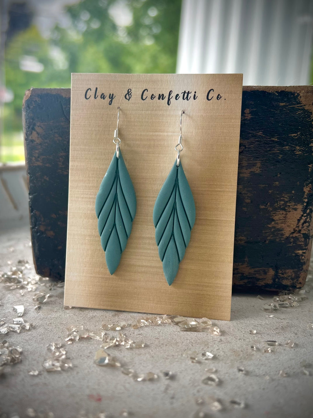 Slim feather dangle boho denim