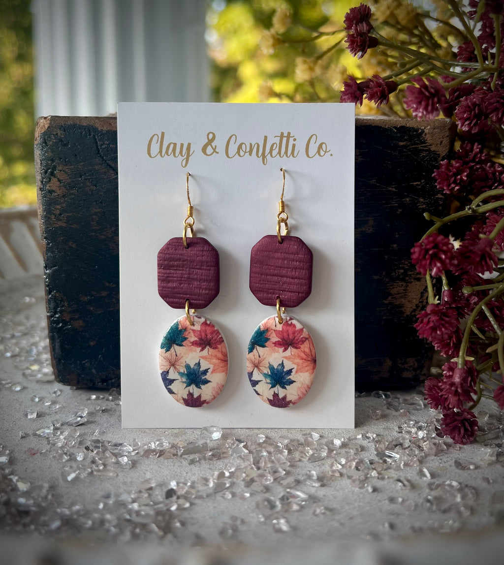 Pretty fall leaves Adele dangle