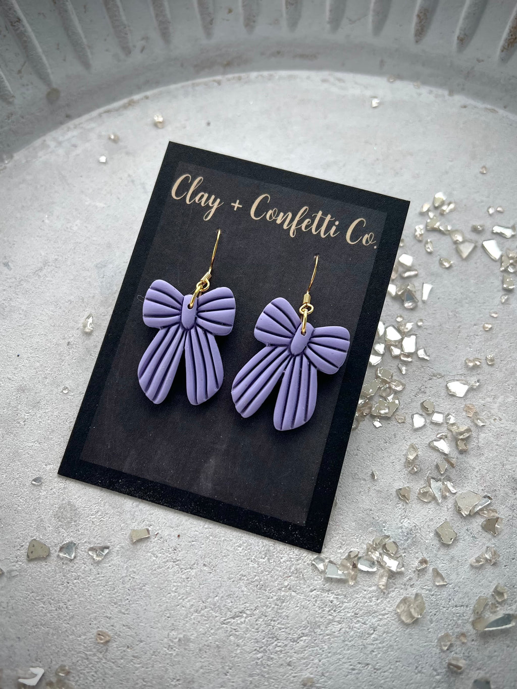 Amelia Bow Darker Purple Option Dangle