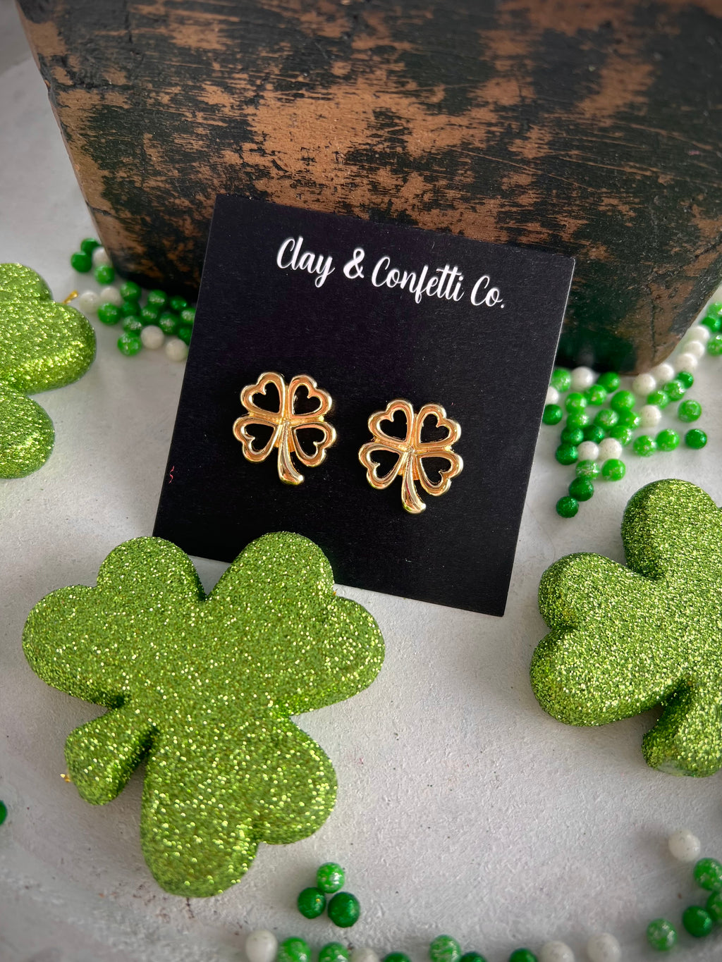 Gold Clover Stud