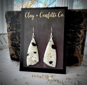 Dalmatian Jasper Irregular Triangle Dangle