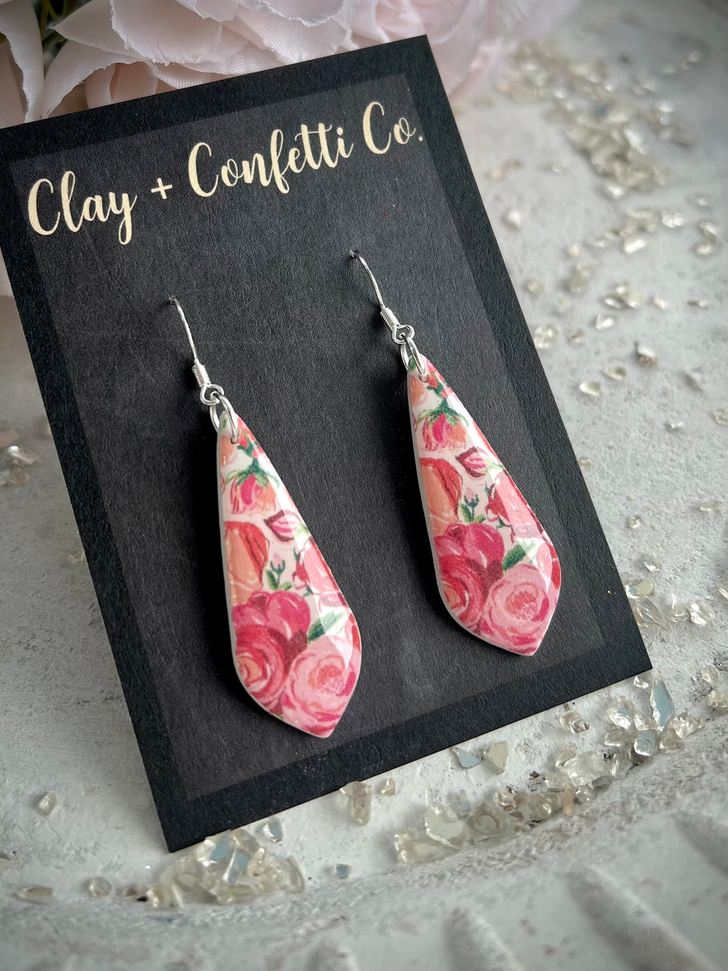 Cheerful Florals and Hearts Kite Dangle