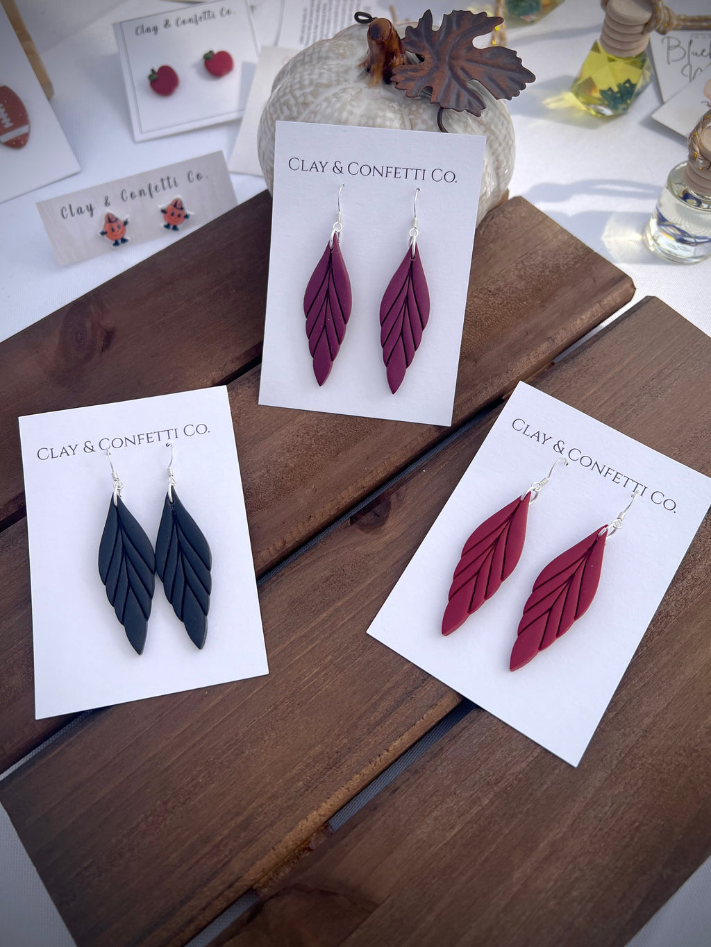 Fall feather dangle OPTIONS