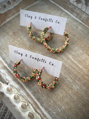 Boho Christmas hoop options