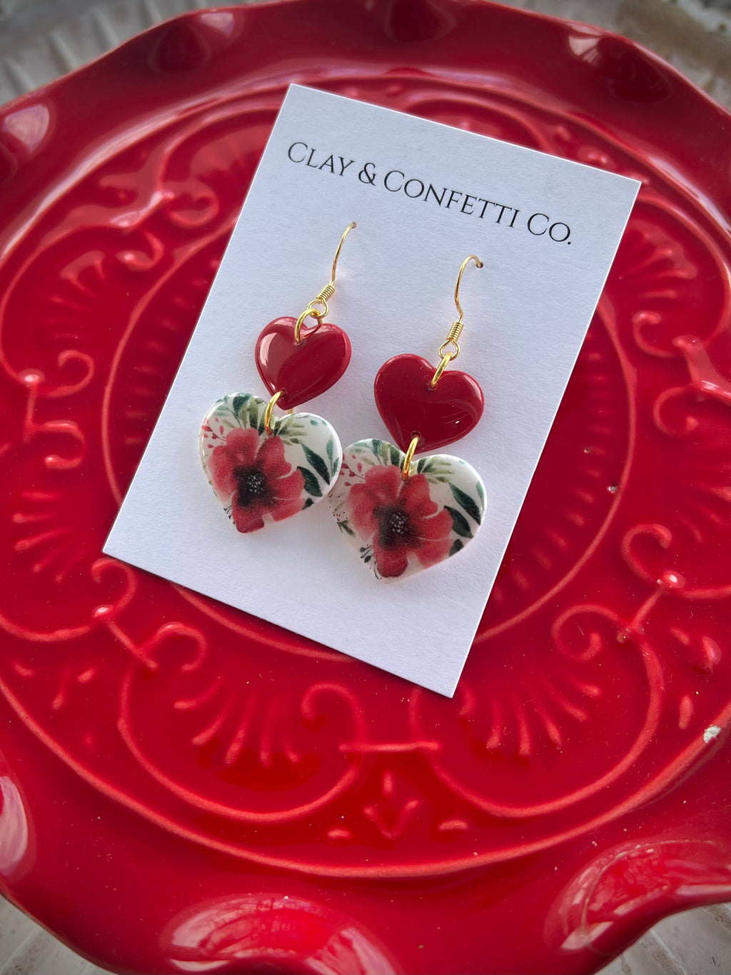 Double heart Cassie dangle