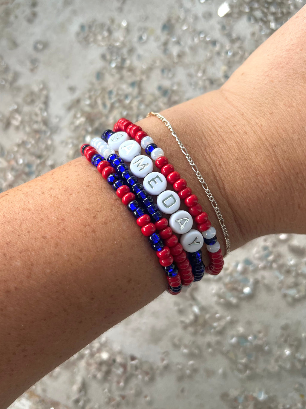 Game day Bills bracelets