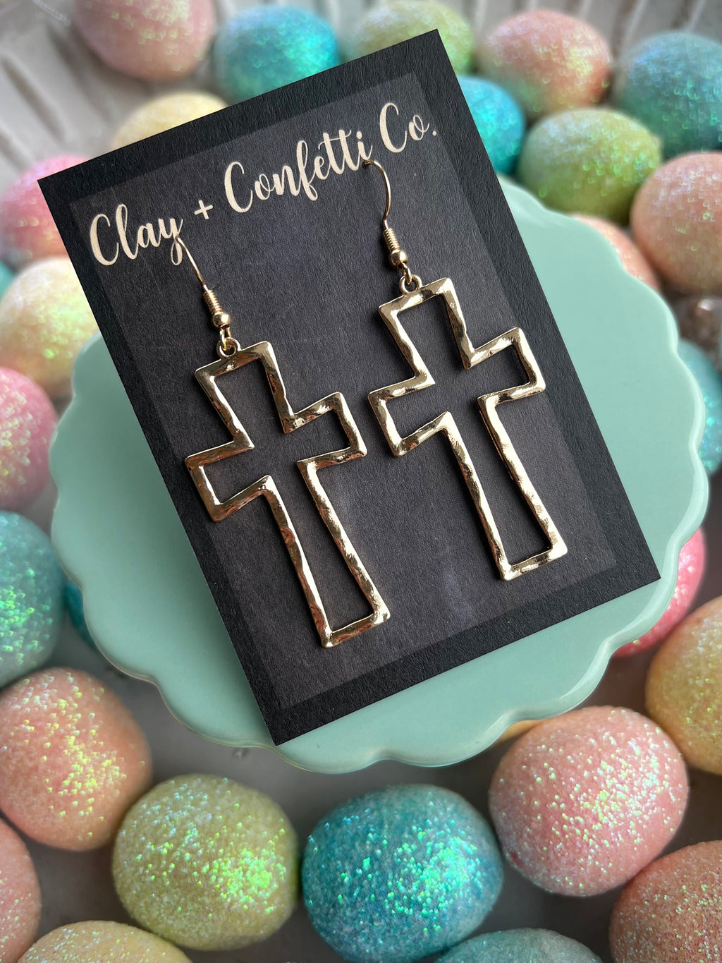 Gold Cross Dangle