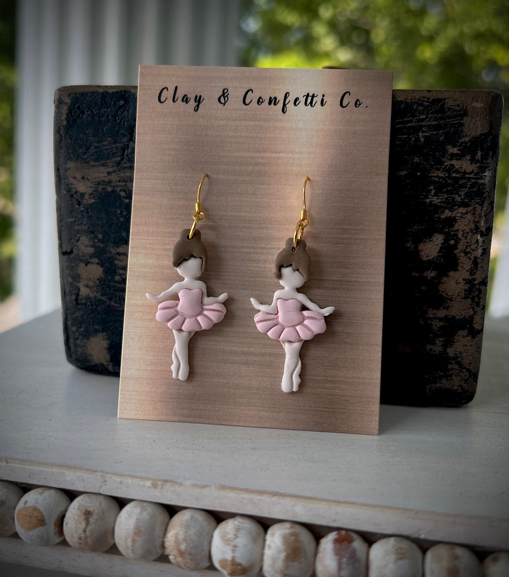 Dark Brown Hair Ballerina Dangle