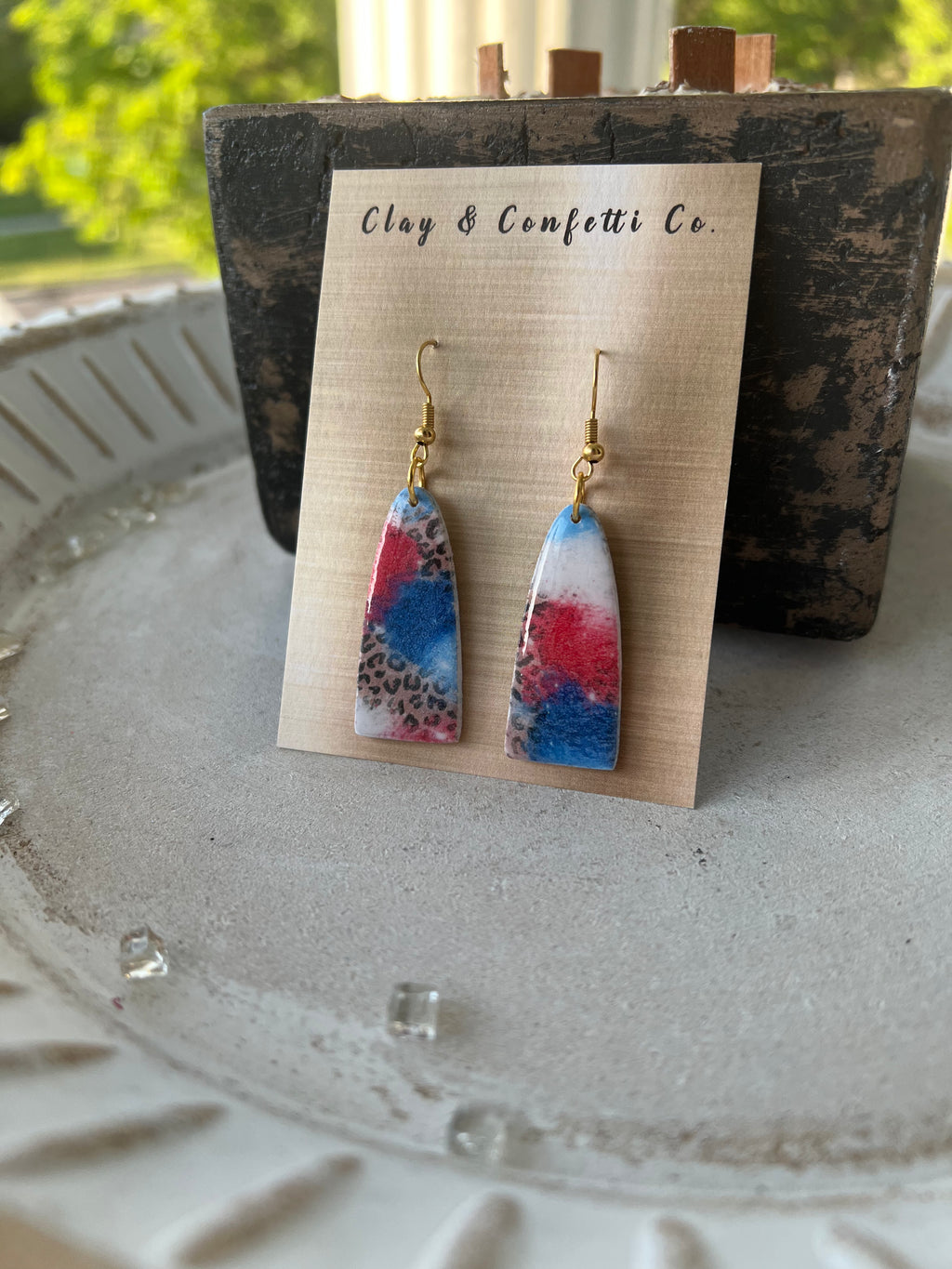 RWB graffiti cheetah bullet dangle