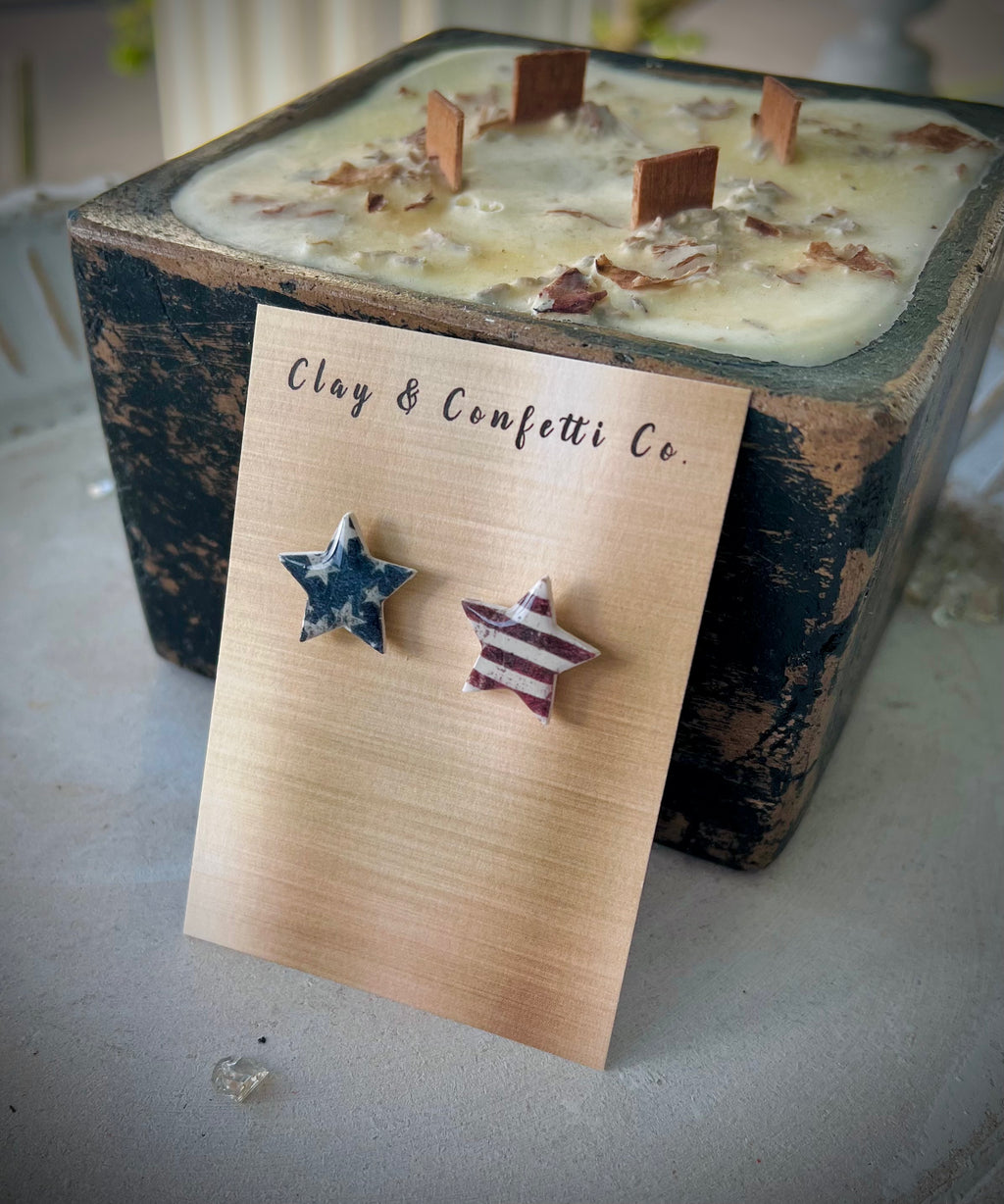 Faded glory star studs