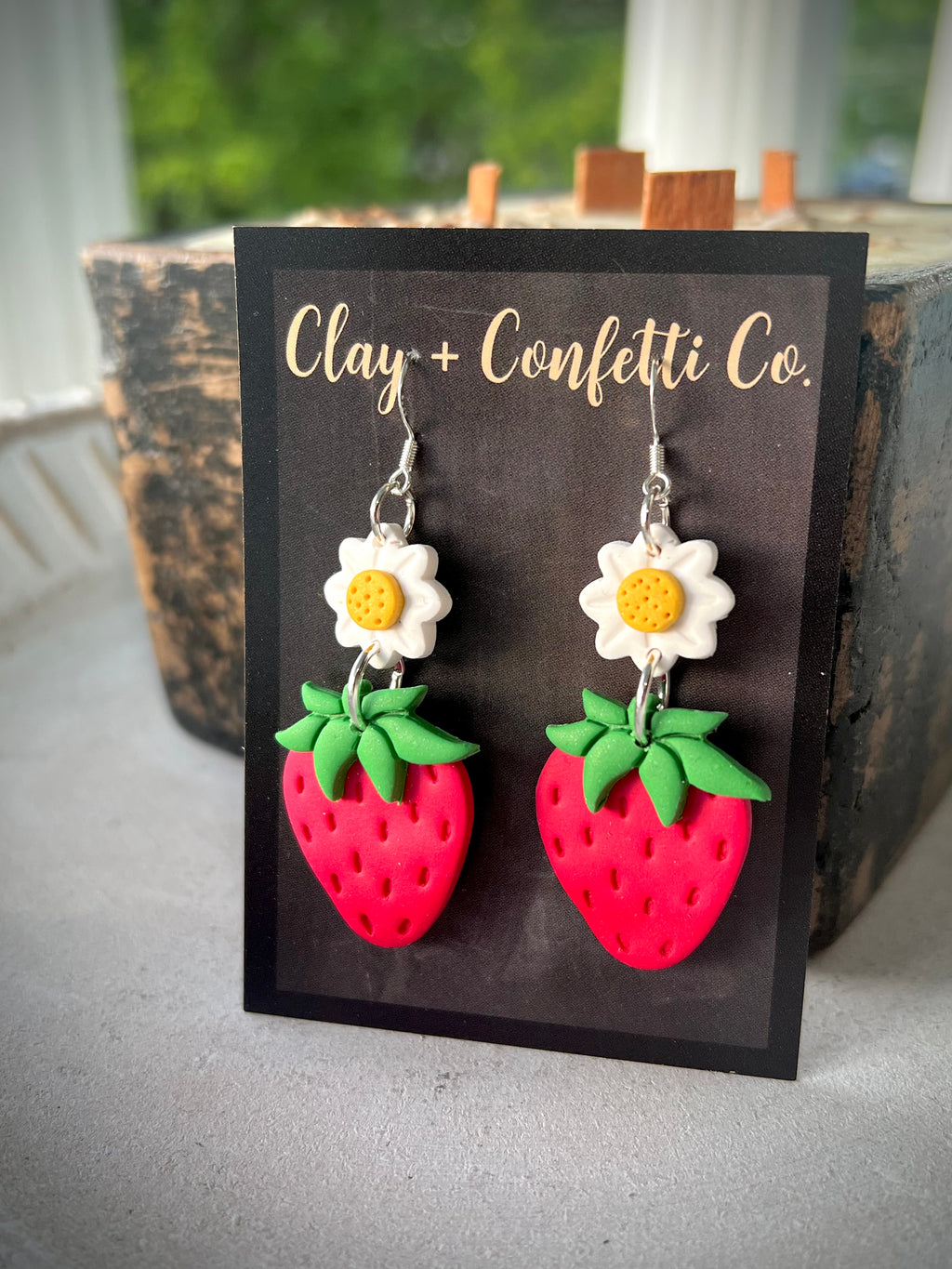 strawberry and flower dangle