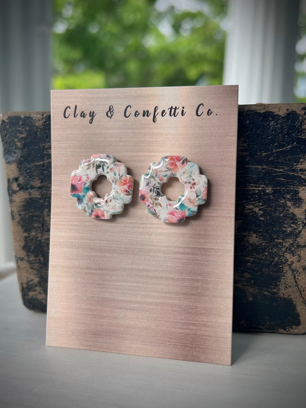 Southern Floral Aztec stud